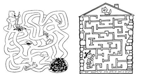 Новогодние лабиринты для детей 5 лет