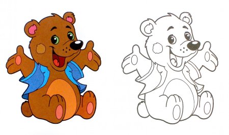 Раскраска. Медвежонок