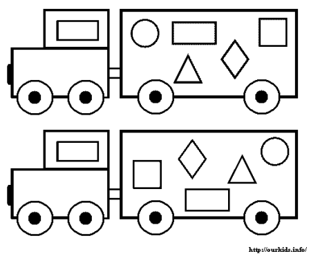 Машинка геометрическими фигурами