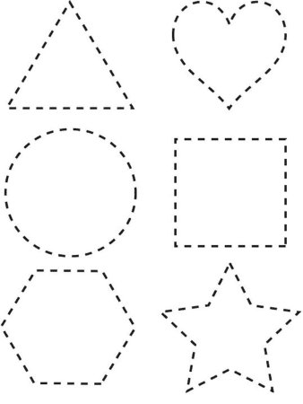 Фигуры по точкам для детей