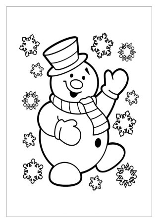 Раскраски Снеговик для детей 6-7 лет