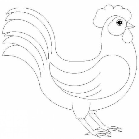 Петушок шаблон для пластилинографии