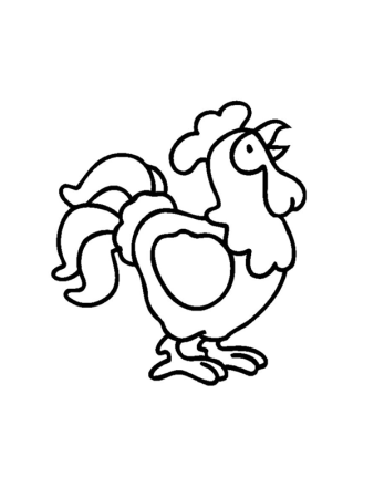 Петушок шаблон