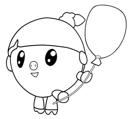 Пандочка Малышарики раскраска