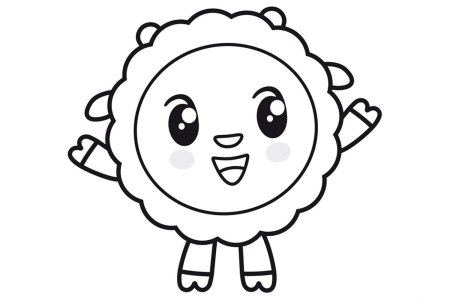 Пандочка Малышарики раскраска