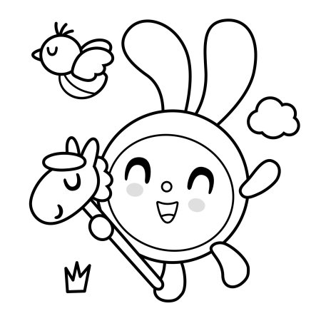 Корошик Малышарики раскраска