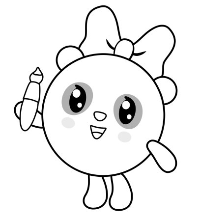 Пандочка Малышарики раскраска