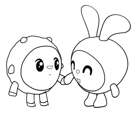 Раскраска Малышарики Нюшенька