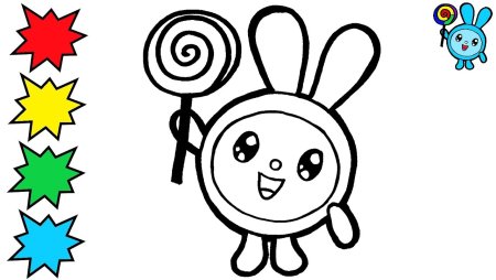 Крошик раскраска Малышарики