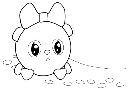 Раскраска Малышарики Нюшенька