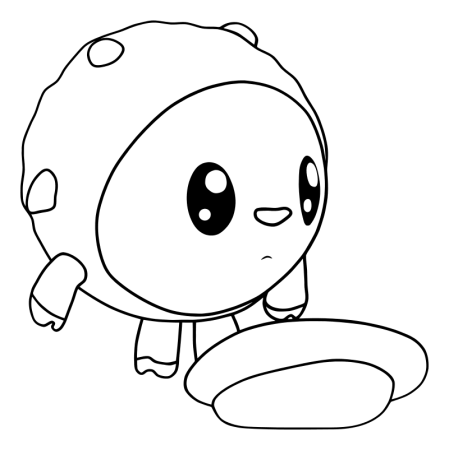 Раскраска Малышарики Нюшенька