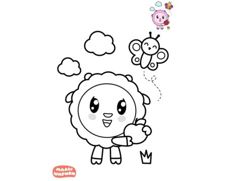 Барашек Малышарики раскраска