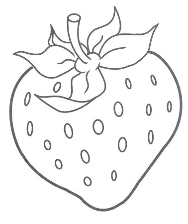 Раскраска ягоды для детей 3-4 лет клубника