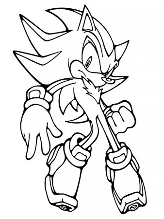 Раскраски для мальчиков Соник Шедоу