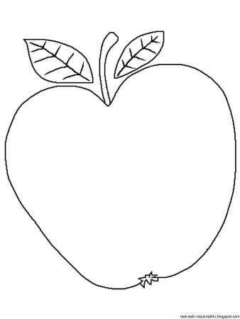 Раскраска фрукты для детей 3-4 лет