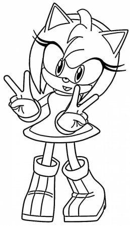 Герои Соника Эми Роуз раскраска