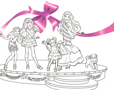 Раскраска Барби Скиппер