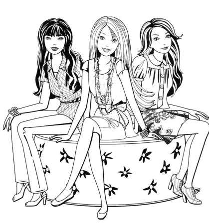 Раскраска Барби Челси