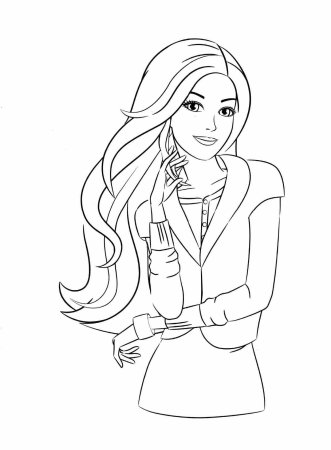 Разукрашки куклы Барби