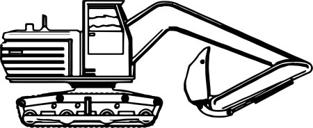 Бульдозер раскраска