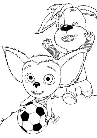 Раскраска Барбоскины дружок и Гена