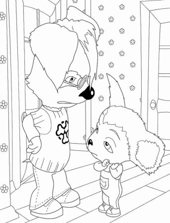 Раскраска для девочек из мультика Барбоскины