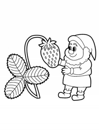 Гномик раскраска для малышей