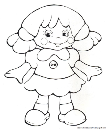 Кукла раскраска для малышей
