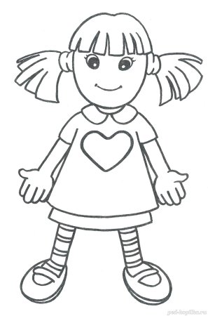 Раскраска кукла