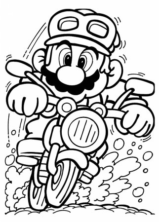 Super Mario Kart раскраска