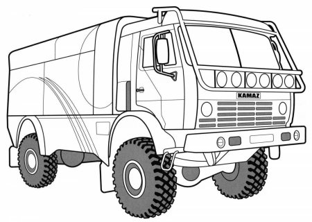 Машинки КАМАЗ- 4326 разукрашки