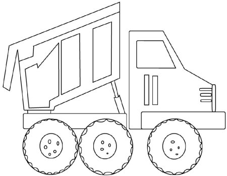 Раскраска. Самосвал