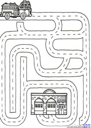 Дорога раскраска для детей