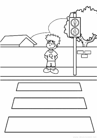 Раскраска ПДД для детского сада