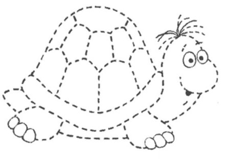 Черепаха обвести по контуру