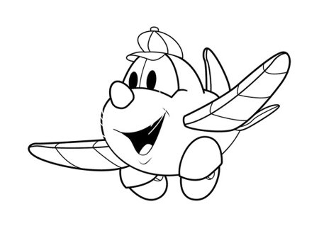 Самолет раскраска для детей