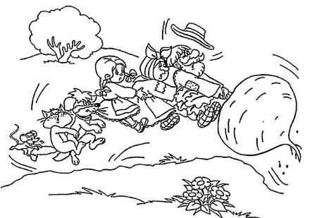 Репка раскраска для детей