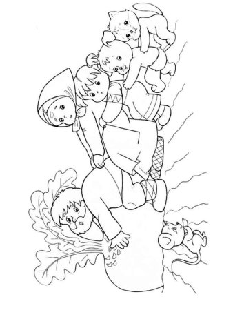 Раскраска по сказке Репка