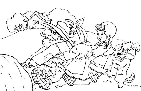 Репка раскраска для детей