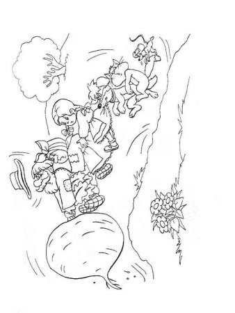 Раскраска по сказке Репка