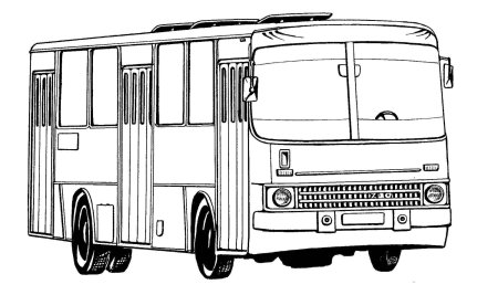 Раскраска автобус ПАЗ 3205