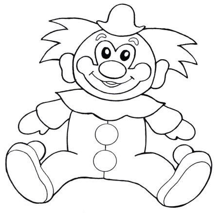 Раскраска клоуны для детей