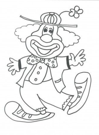 Клоун для раскрашивания детям