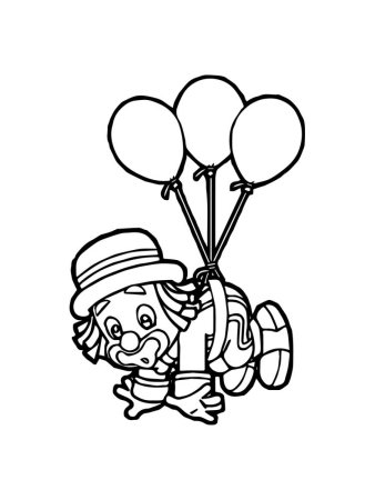 Раскраска клоуны для детей