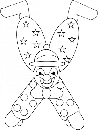 Фигура клоуна из геометрических фигур