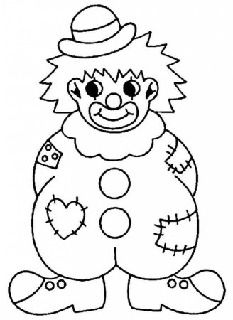 Клоун раскраска