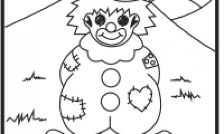 Клоун раскраска