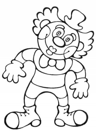 Раскраски клоун для детей 3-4 лет