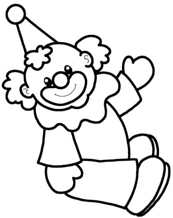 Клоун с шариками раскраска