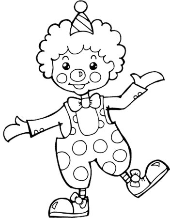 Клоун из геометрических фигур для детей